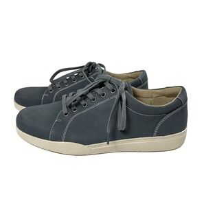 ABEO Encore Addie Leather Walking Casual Comfort Shoe Women Sz 8.5 Blue Gray EUC